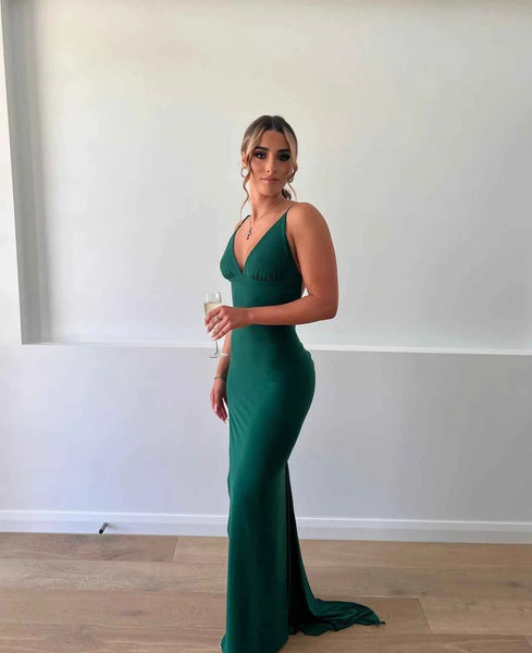 lord and taylor emerald green dress Green Elizabeth Taylor Dress Formal Prom Dress Hoprom