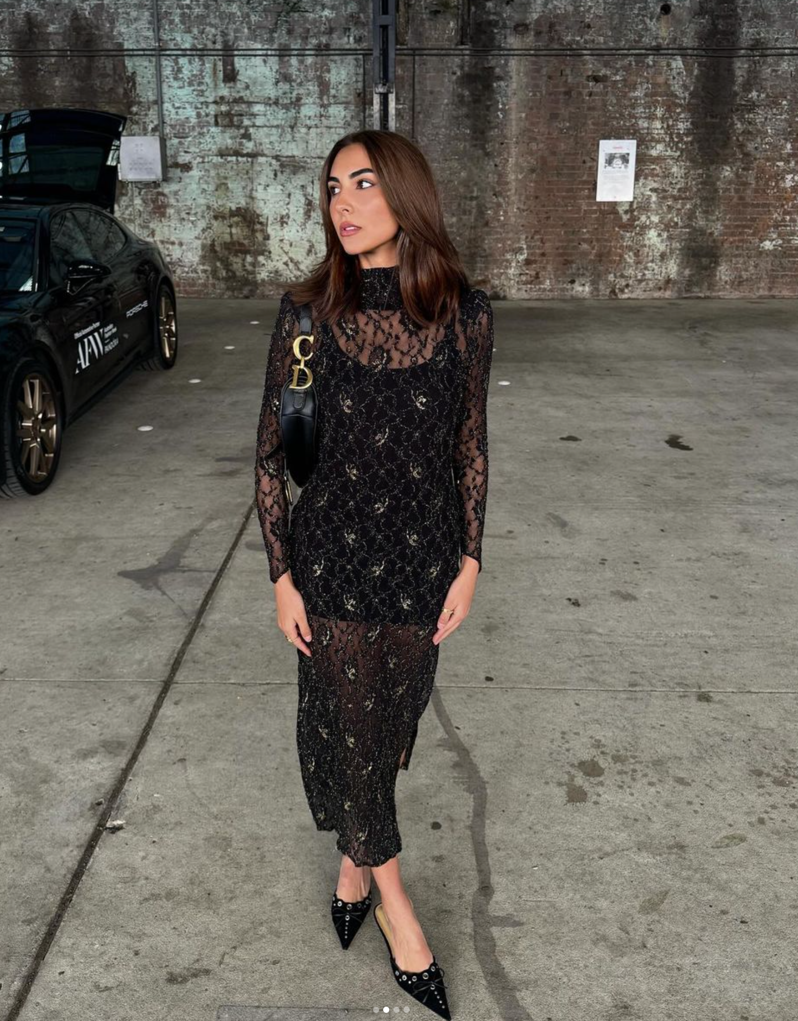 Mila Gown (with black slip) - HIRE - Amy Taylor Collection