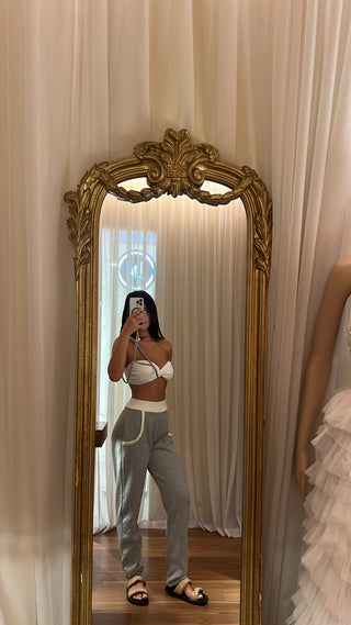Monarch Lounge Tracksuit Pants - Light Grey - Amy Taylor Collection