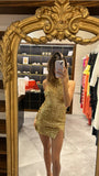 Golden Hour Mini Dress - Gold (SALE)