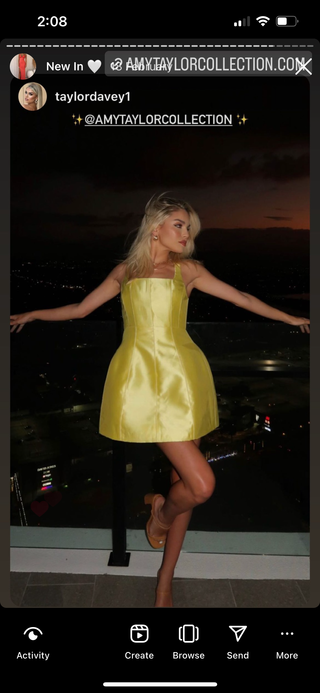 Darla Mini Dress - Yellow - Amy Taylor Collection