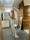 Silver Glitter Pure Mermaid Gown