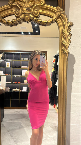 Aurora Cocktail Dress - HOT PINK (SALE) - Amy Taylor Collection