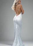 Sapphire Sequins Gown