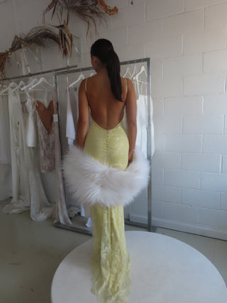 AURORA GOWN LACE EDITION (YELLOW) - SAMPLE - Amy Taylor Collection