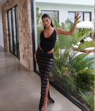  Beautiful model wearing Ali Set HIRE, by Amy Taylor Collection. Contact us today to order your perfect outfit. 1 