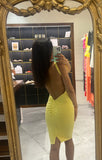 Arias Midi Dress - Yellow (SAMPLE) - Amy Taylor Collection