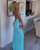 Aurora Gown - Baby Aqua - Amy Taylor Collection