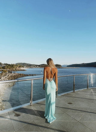 Korissa Gown - Aqua - Amy Taylor Collection
