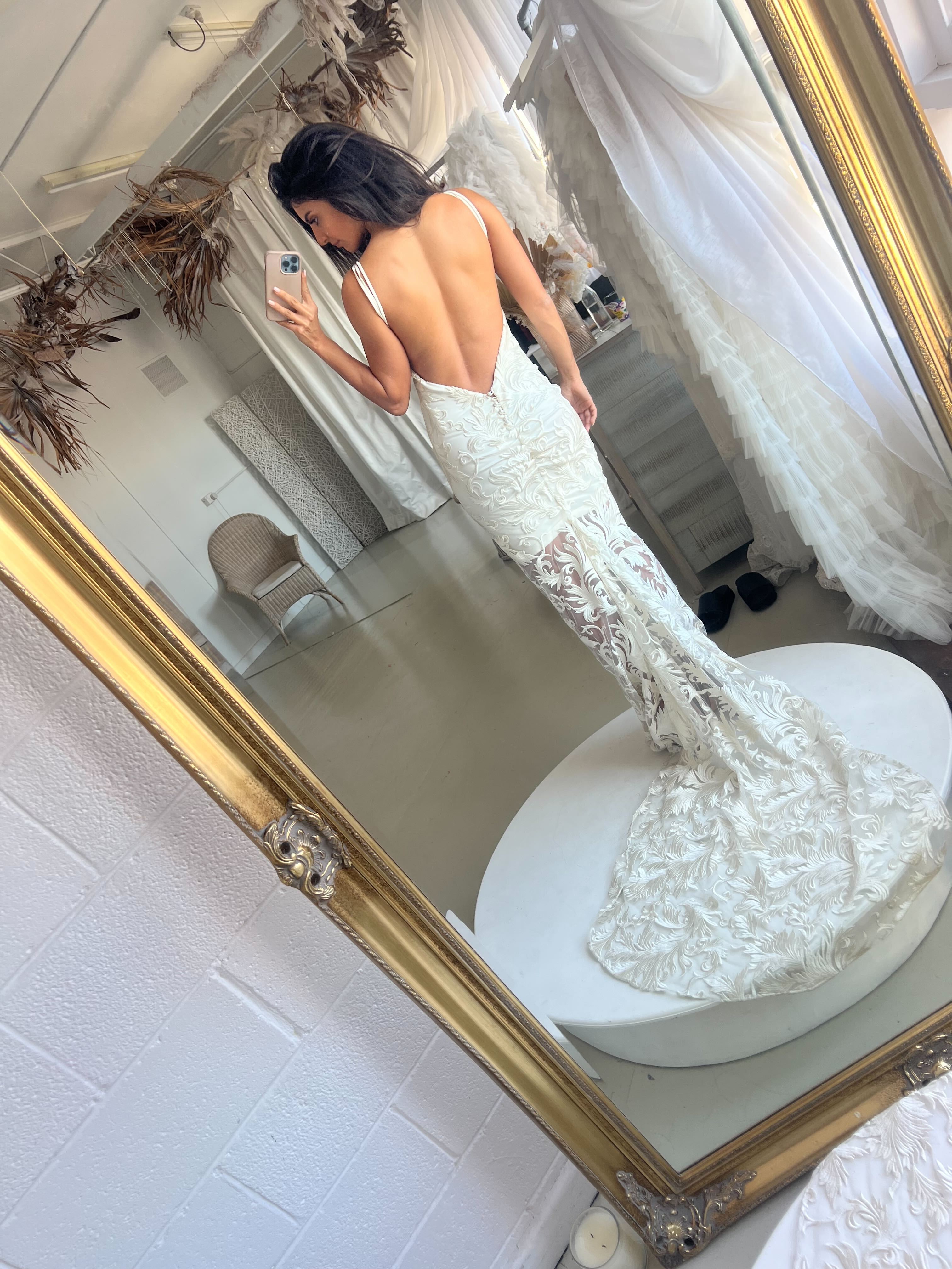 Backless Engagement or Wedding Gown - SAMPLE - Amy Taylor Collection Backless Engagement or Wedding Gown - SAMPLE - Amy Taylor Collection
