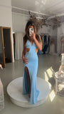Beaded Zoe Gown - Sky Blue (Limited Edition) - Amy Taylor Collection