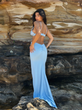 Beaded Zoe Gown - Sky Blue (Limited Edition) - Amy Taylor Collection