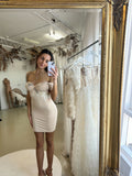 Champagne Midnight Diamond Mini Dress - SAMPLE - Amy Taylor Collection