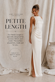  Beautiful model wearing Custom Length - Petite or Model, by Amy Taylor Collection. Contact us today to order your perfect outfit. 1 