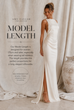  Beautiful model wearing Custom Length - Petite or Model, by Amy Taylor Collection. Contact us today to order your perfect outfit. 2 