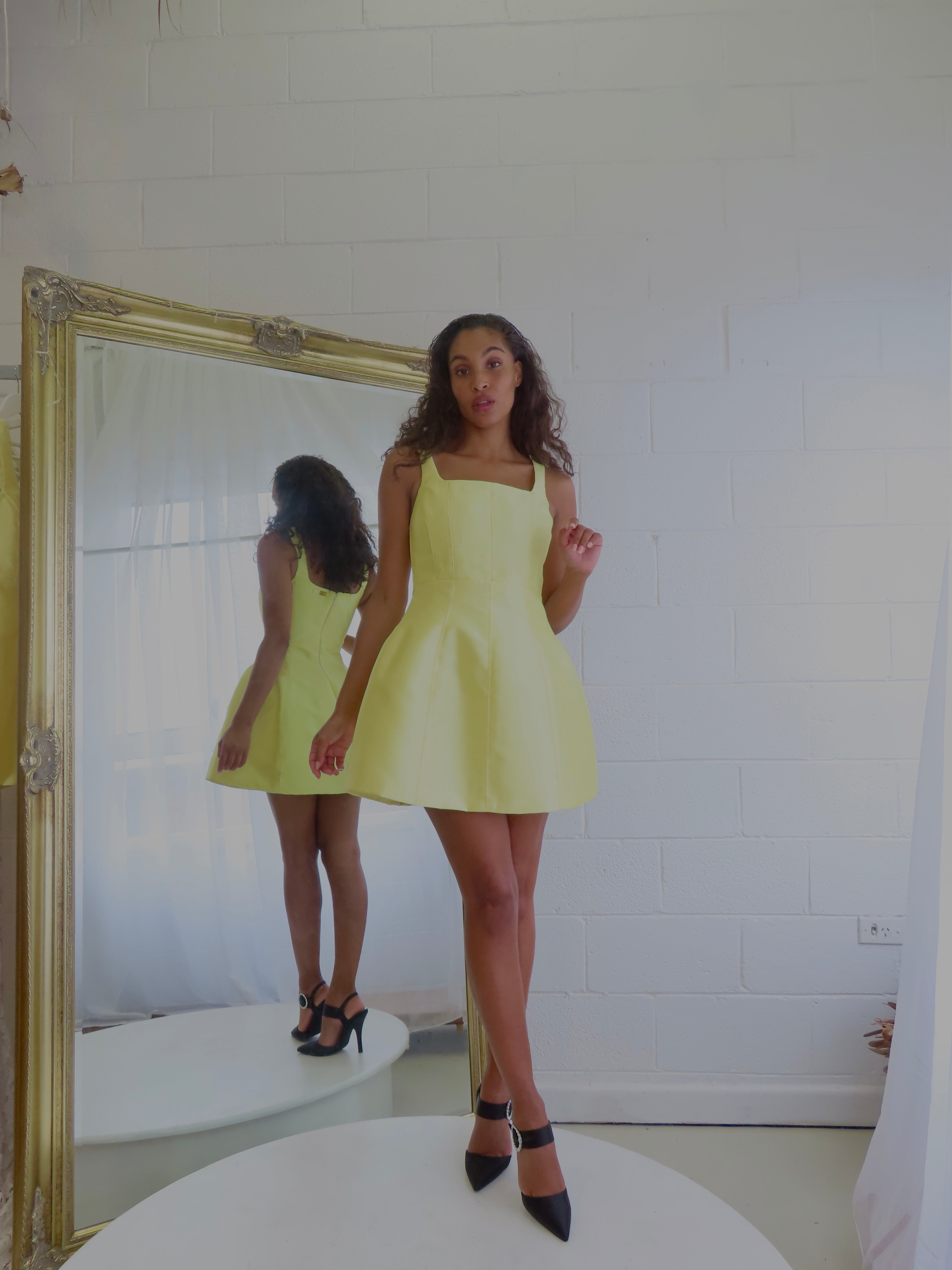 amadee yellow mini dress GARDEN PARTY MINI DRESS