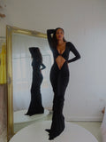 Edano Long Sleeve Gown - Black - Amy Taylor Collection