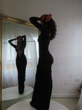 Edano Long Sleeve Gown - Black - Amy Taylor Collection