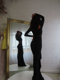 Edano Long Sleeve Gown - Black - Amy Taylor Collection