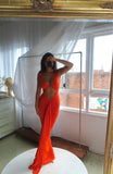 Eden Sleeveless Gown - Orange - Amy Taylor Collection