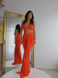 Eden Sleeveless Gown - Orange - Amy Taylor Collection
