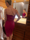 French Lace Midi Dress - Raspberry (SALE) - Amy Taylor Collection