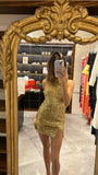 Golden Hour Mini Dress - Gold (SALE) - Amy Taylor Collection
