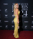  Beautiful model wearing Hello Yellow Set, by Amy Taylor Collection. Contact us today to order your perfect outfit. 3 