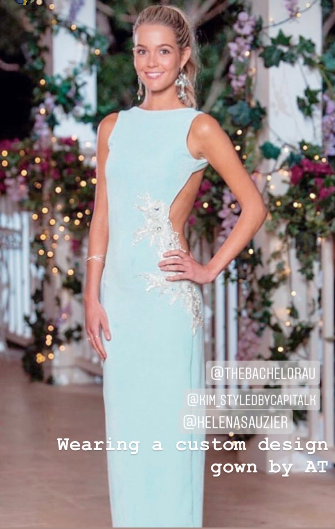 Topaz Gown in Pale Blue - HIRE