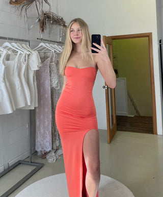 Talieka Gown - Coral (SALE) - Amy Taylor Collection