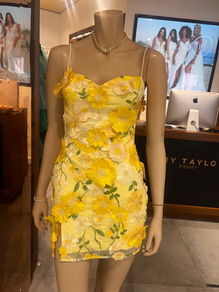 Sunflower Mini Dress - HIRE - Amy Taylor Collection