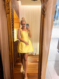 Darla Mini Dress (Yellow) - HIRE