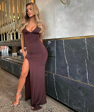 Korissa Gown (Chocolate)  - HIRE - Amy Taylor Collection