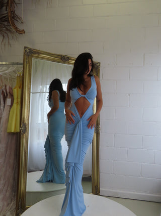 Eden Sleeveless Gown - Baby Blue - Amy Taylor Collection