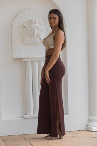 Palazzo Pants (Chocolate) - HIRE - Amy Taylor Collection
