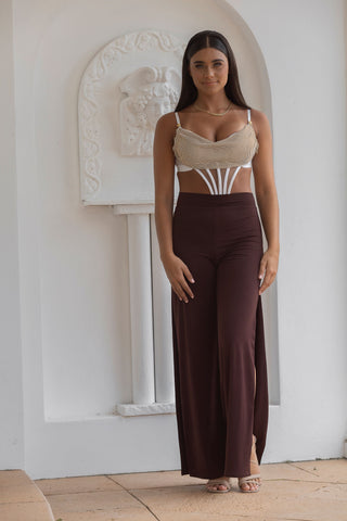 Palazzo Pants (Chocolate) - HIRE - Amy Taylor Collection