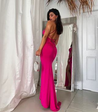 Korissa Gown (Hot Pink) - HIRE - Amy Taylor Collection
