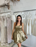 Bronzed Beauty Mini Dress - HIRE