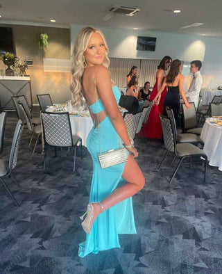Talieka Gown - Baby Aqua - Amy Taylor Collection