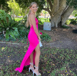 Lacey Gown - Hot Pink