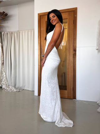 Pure Mermaid Gown in French Bridal Lace - SAMPLE - Amy Taylor Collection