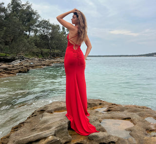 Lacey Gown (Red) - HIRE - Amy Taylor Collection