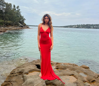 Lacey Gown (Red) - HIRE - Amy Taylor Collection