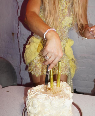 Yellow Diamond Mini Dress - HIRE - Amy Taylor Collection