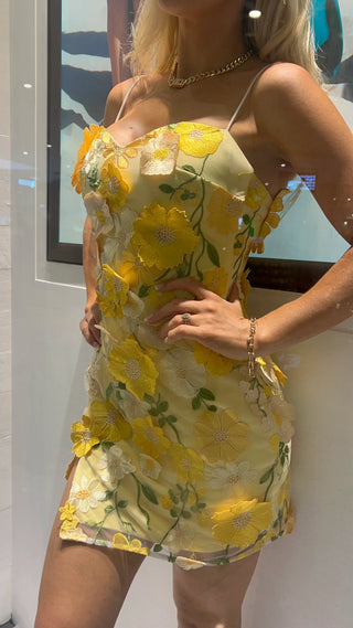 Sunflower Mini Dress - HIRE - Amy Taylor Collection