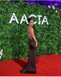 Korissa Gown (Chocolate)  - HIRE - Amy Taylor Collection