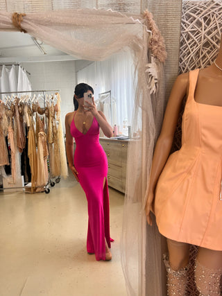 Korissa Gown (Hot Pink) - HIRE - Amy Taylor Collection