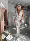  Beautiful model wearing Mia Bridal Gown HIRE, by Amy Taylor Collection. Contact us today to order your perfect outfit. 1 