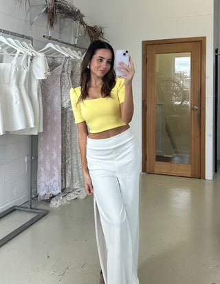 Palazzo Pants - Ivory (SALE) - Amy Taylor Collection