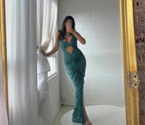 Kayla Eden Lace Gown (Emerald) - HIRE